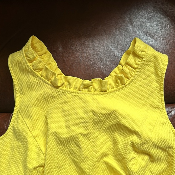 🔥🔥🔥Talbots Petite Yellow Bow Tie Detail Petite Dress 14P - Picture 5 of 9